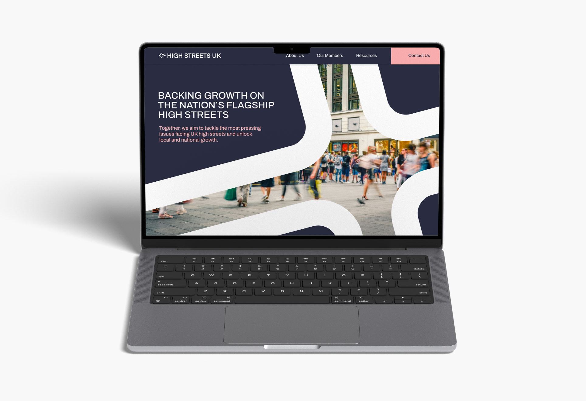 High Streets UK website displayed on a laptop