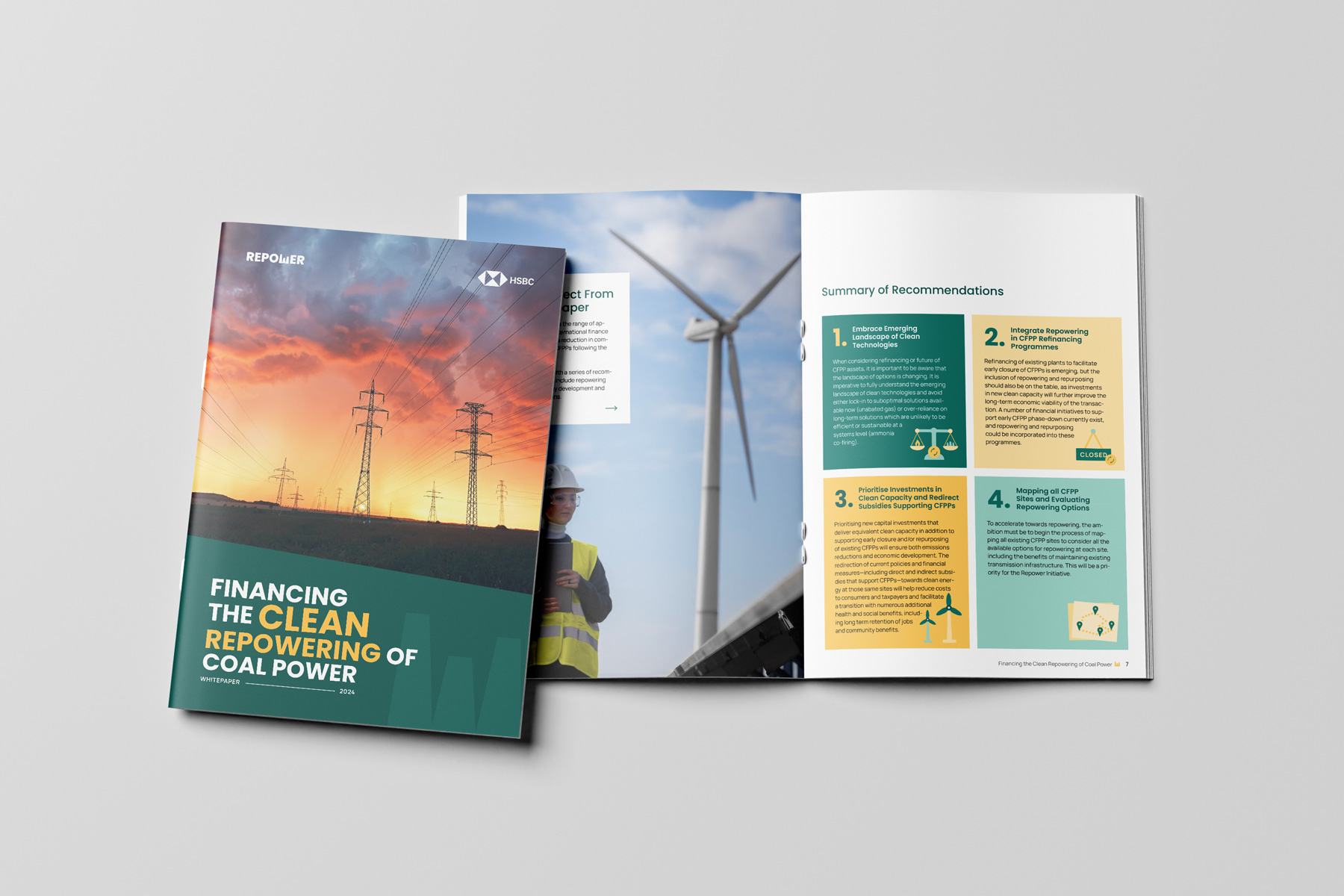 Repower Initiative report cover: financing the clean repowering of coal power